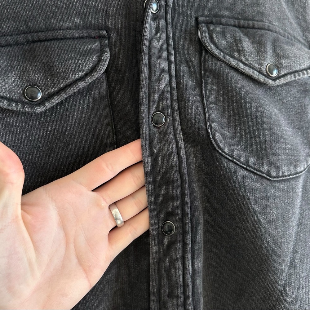 Lucky Brand pearl snap button shirt jacket - Picture 5 of 8